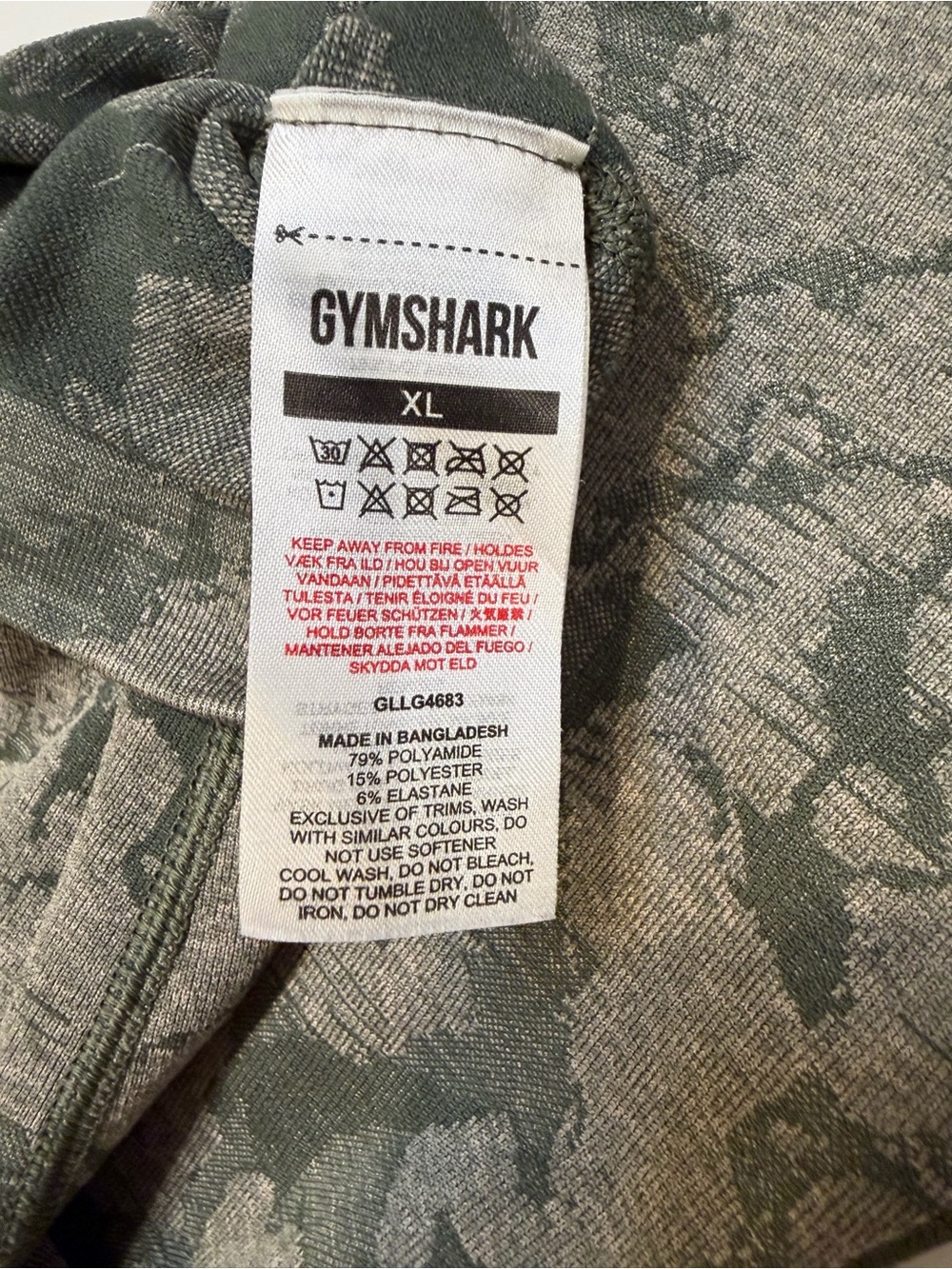 Gymshark Adapt Green Camo Seamless High-Waist Leggings XL - Picture 2 of 9